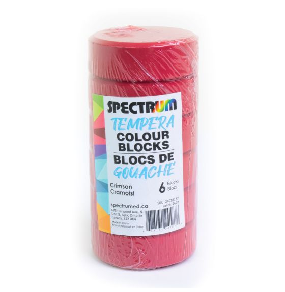 Spectrum Tempera Cake Refill - Set of 6, Crimson