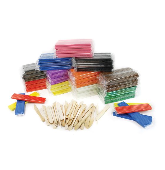 Ensemble de classe de pâte à modeler réutilisable et outils Spectrum - Couleurs variées - 99 paquets