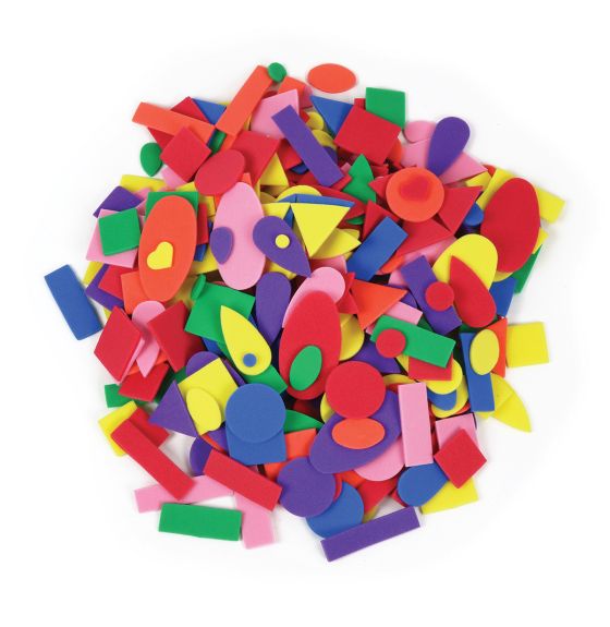 Formes en mousse amusantes aux couleurs assorties - 360 pièces - Formes géométriques