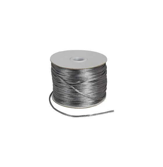 Bobine de 100 m (109 vg) de corde satinée - Argent