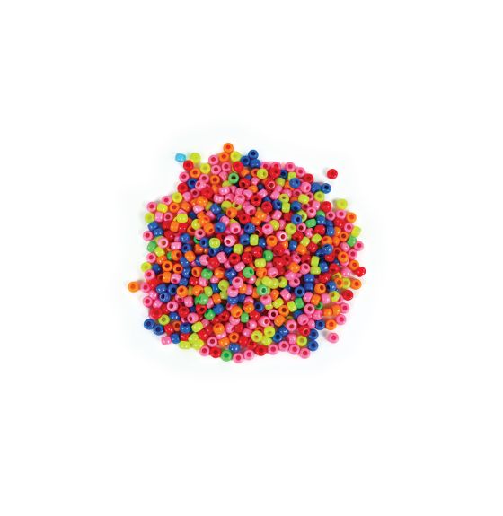 Pony Beads, Package of 1000 - Neon Assorted Colours 