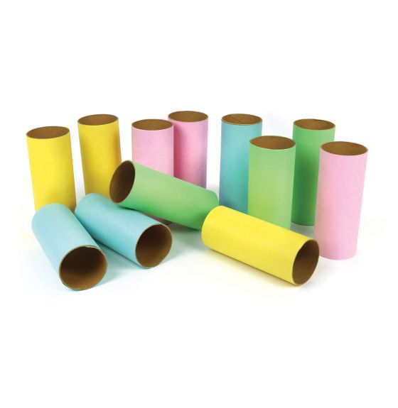Coloured Cardboard Rolls - Pack of 12