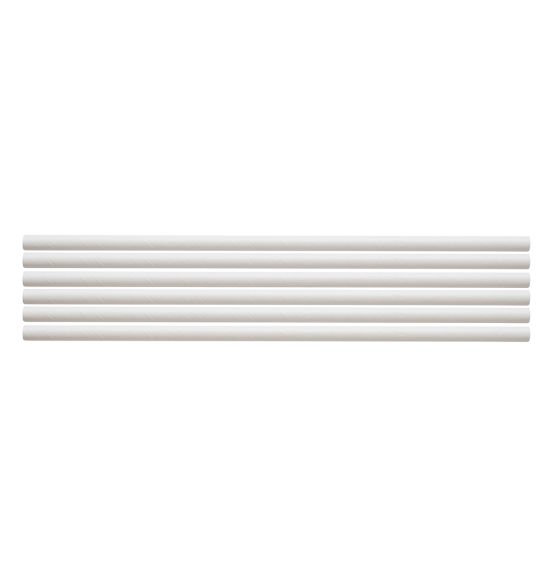 White Paper Straws, 19.5cm (7 5/8”), Pkg. of 100