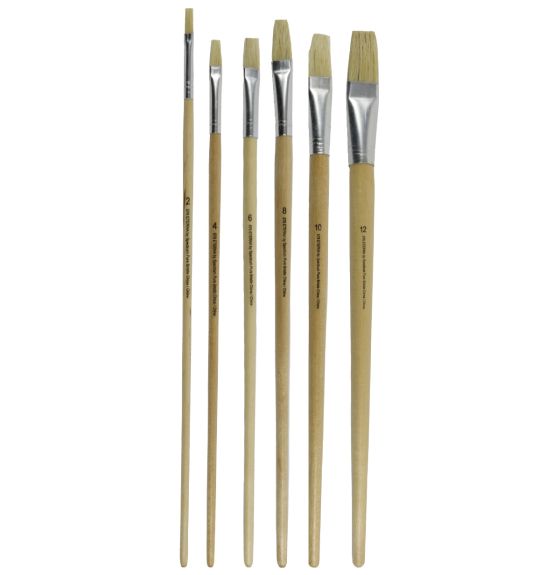 Ensemble de 288 pinceaux Spectrum Eterna à manche long: série 579 - Plats, 48 de chaque taille