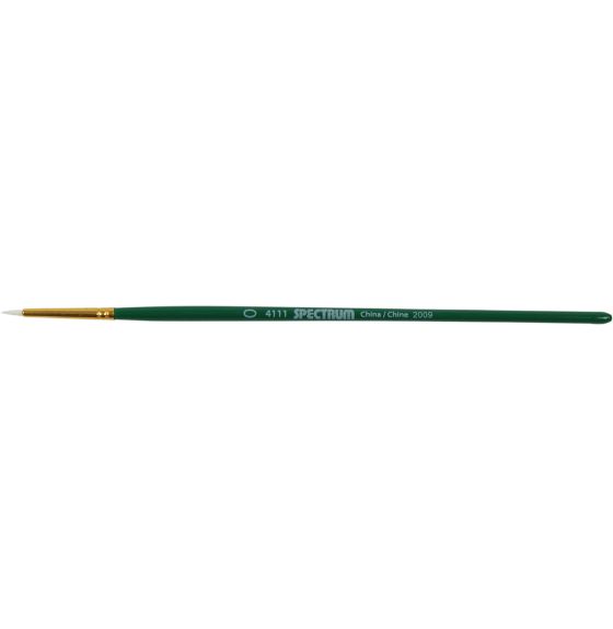 Spectrum White Taklon Brushes - Size 0 Round: Series 4111