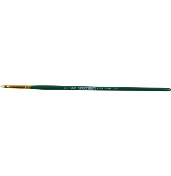 Spectrum White Taklon Brushes - Size 0 Flat: Series 4141