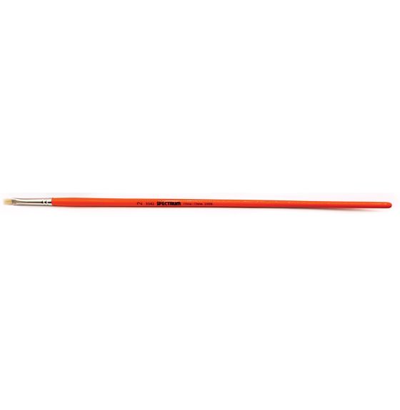 Pinceau Spectrum en soies de porc blanches, série 3342, à manche long - Plat, taille 2