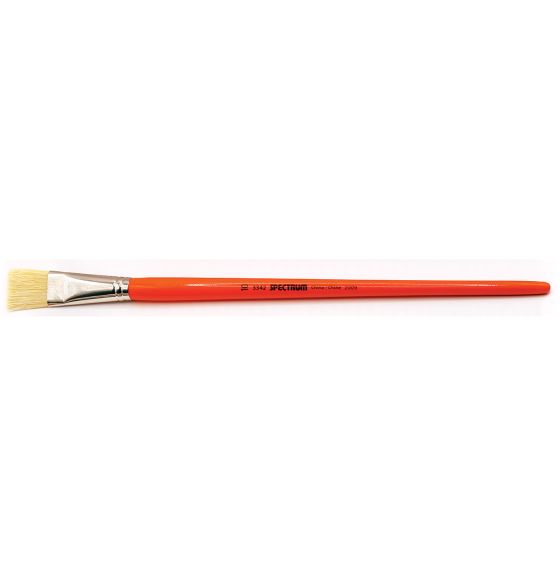 Spectrum White Hog Brush: Series 3342 - Flat - Size 10