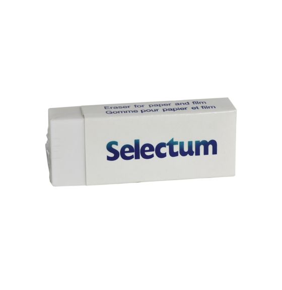 White Vinyl Eraser with Sleeve