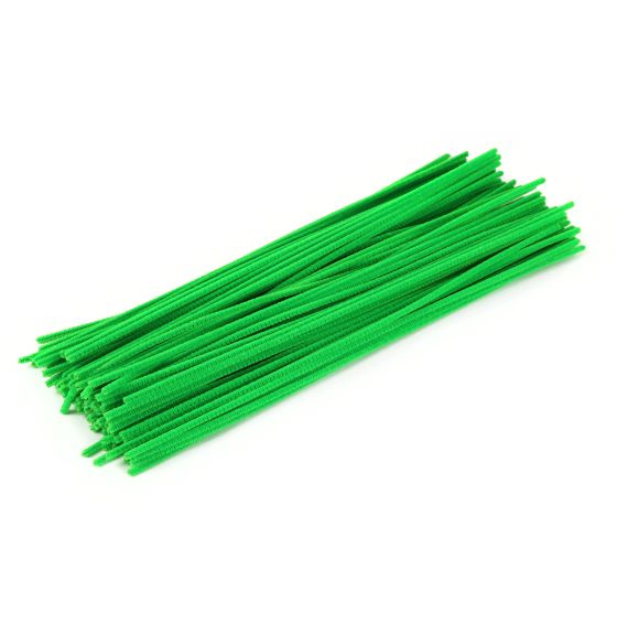 30cm (12") Chenille Stems - Package of 100 - Light Green
