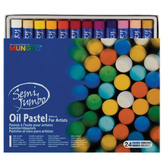 Pastels à l'huile Mungyo&reg; - Très gros - Boîte de 24