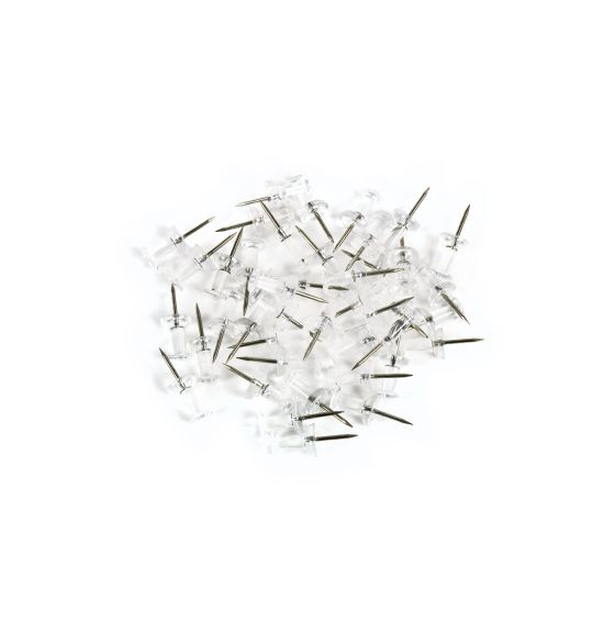 Push Pins - 100 Pieces - Clear