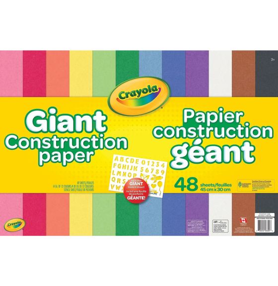 Crayola Giant Construction Paper & Stencil Set