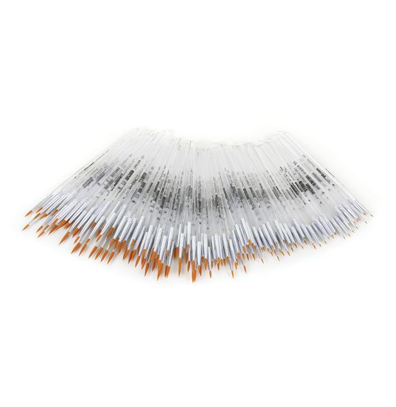 Spectrum Round Gold Taklon Brushes - Set of 144