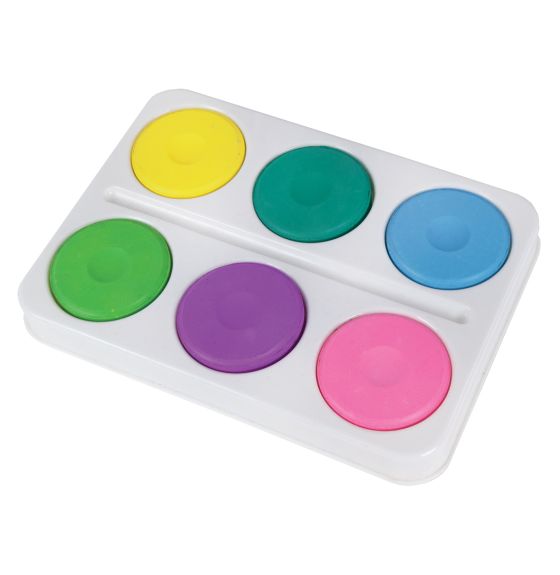 Ensemble de 6 blocs de gouache et plateau – Couleurs vives