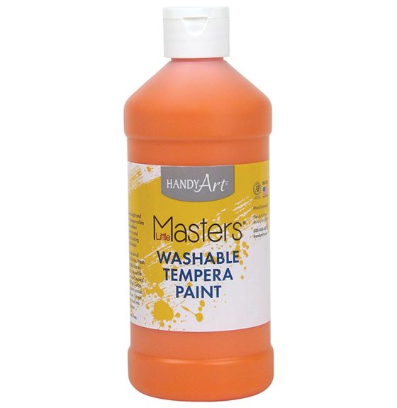 Handy Art® Little Masters® Washable Tempera Paint - 16oz (473ml) - Orange