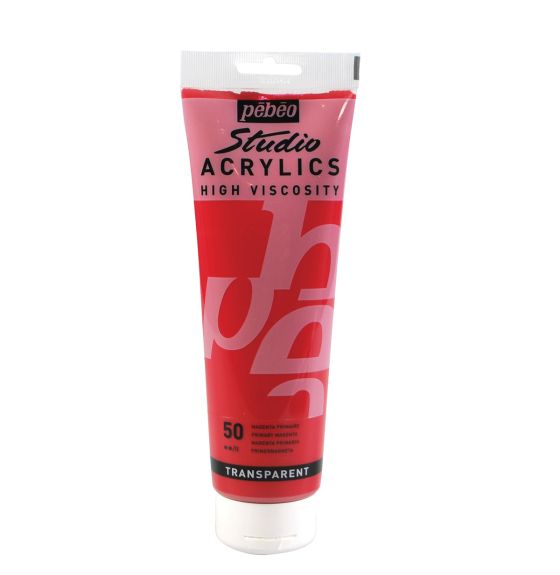 Peinture acrylique fine Studio Acrylics à viscosité élevée (250 ml) - Magenta primaire