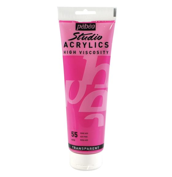 Peinture acrylique fine Studio Acrylics à viscosité élevée (250 ml) - Rose Azo