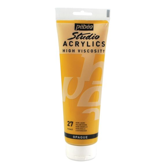 Peinture acrylique fine Studio Acrylics à viscosité élevée (250 ml) - Ocre jaune