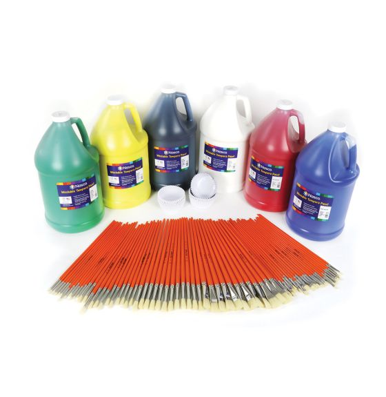 Ensemble de gouache Nasco avec bouteilles de 3,8 L (128 oz) - Couleurs primaires
