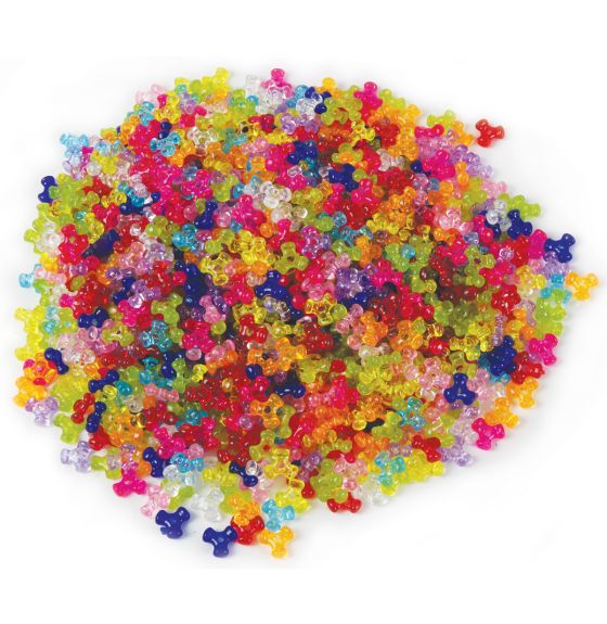 Tri-perles - 1000 perles translucides aux couleurs assorties