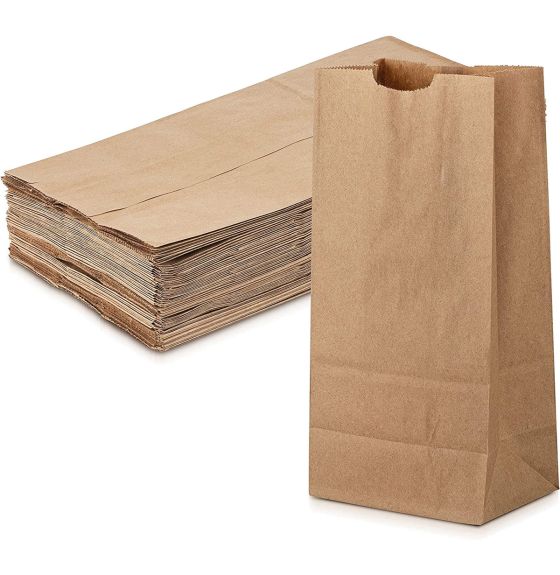 Paquet de 500 sacs en papier brun de 3,63 kg - 15,9 cm x 31,7 cm x 9,5 cm