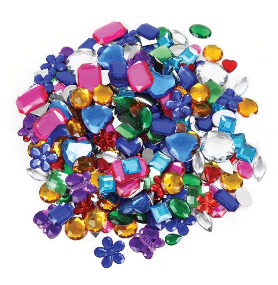Assortment of Adhesive Fake Gemstones - 250g Bag