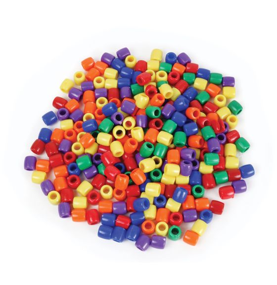 Large Assorted Pony Beads 12mm x 12mm (1/2" x 1/2") - Pack of 250