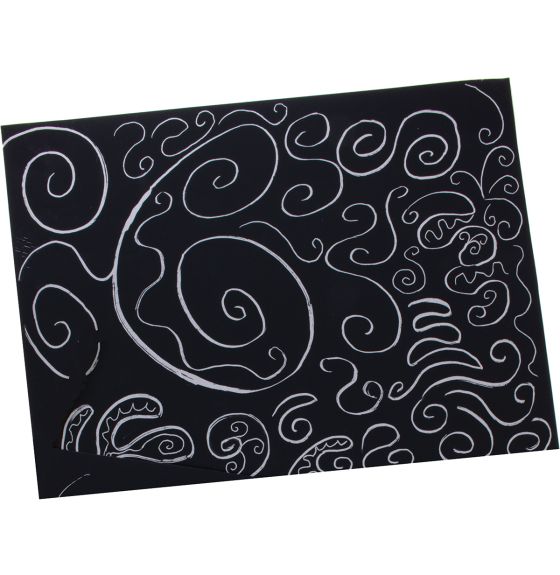 Spectrum Silver Scratchboard - 8.5" x 11" (21.6 cm x 28") - Pack of 10