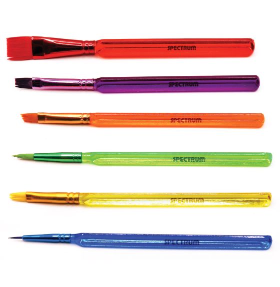 Spectrum Triangular Handle Brushes - Set of 6 - Pack of 12