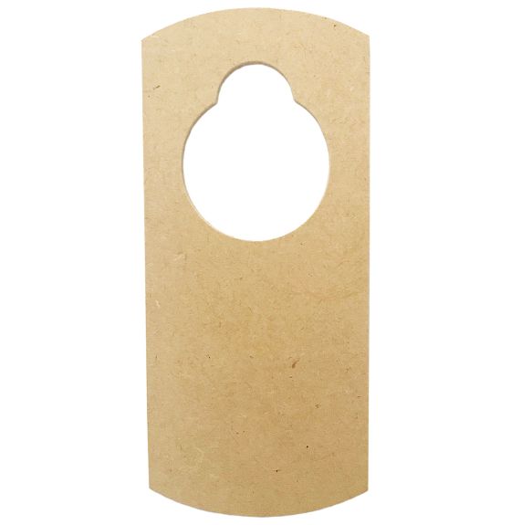 Affichette de porte en bois naturel - 19 x 8 cm