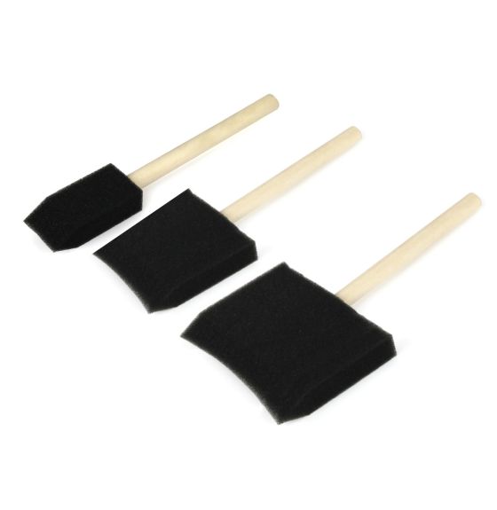 Ensemble de 150 pinceaux en mousse - Tailles 1'', 2'', 3'' (50 de chaque taille)