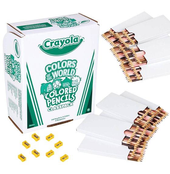 Boîte de crayons de couleur Crayola&reg; Colours of the World&trade; - 240 pièces