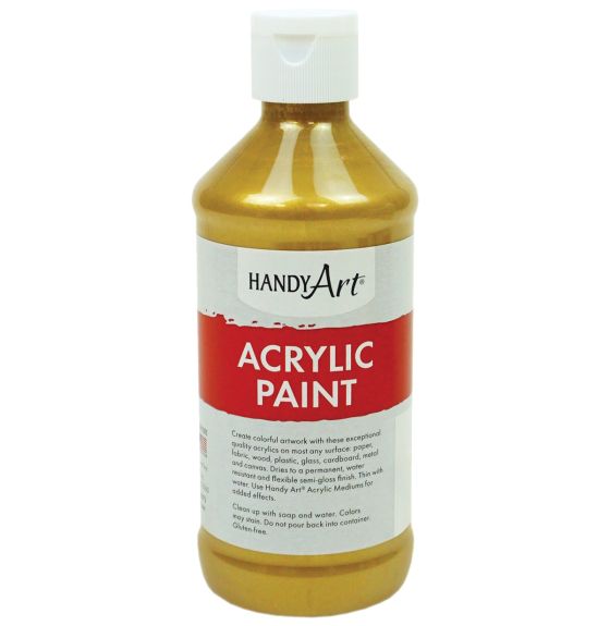 Handy Art&reg; Metallic Acrylic Paint - 236 mL (8 oz) - Gold