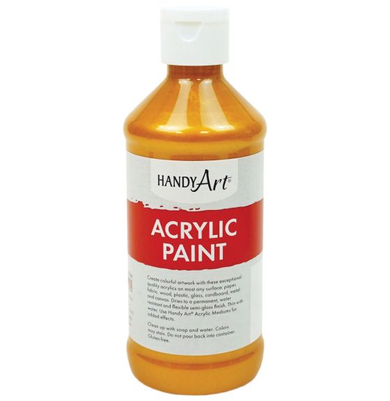 Handy Art&reg; Metallic Acrylic Paint - 236 mL (8 oz) - Treasure Gold