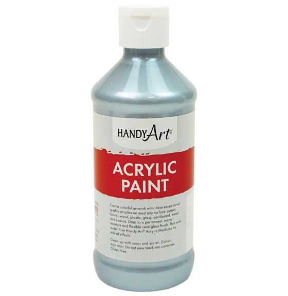 Peinture acrylique métallisée Handy Art®, 236 ml (8 oz) - Argent