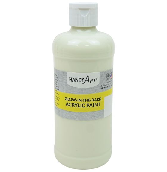 Handy Art&reg; Glow-in-the-Dark Acrylic Paint - 473 mL - 16 oz - Clear Glow