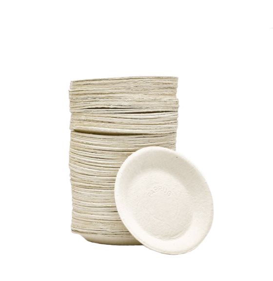 Ensemble de 100 assiettes de 6'' en papyrus