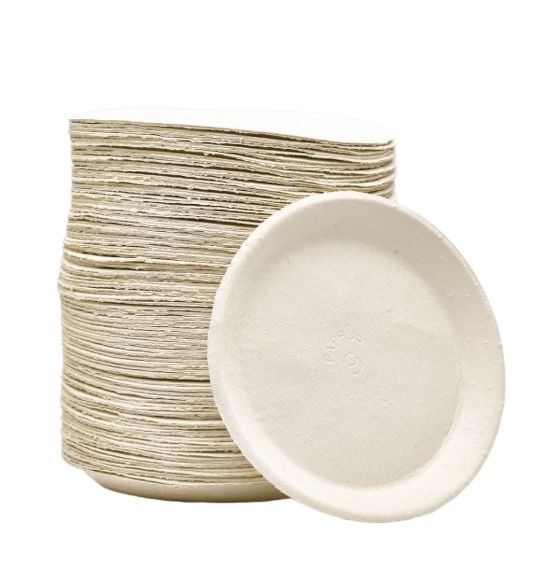 Assiettes en papyrus de 22,9 cm - Paquet de 500