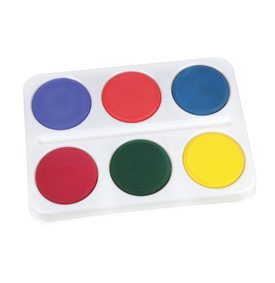 Spectrum Set of 6 Tempera Cakes with Tray