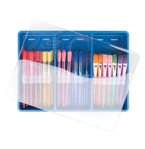 Boîte de 48 gros pinceaux Royal Brush® Big Kid's Choice, ronds et plats