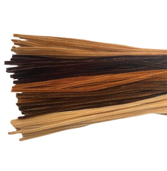 6mm Multicultural Chenille Stems - 30cm (12") - Bag of 100