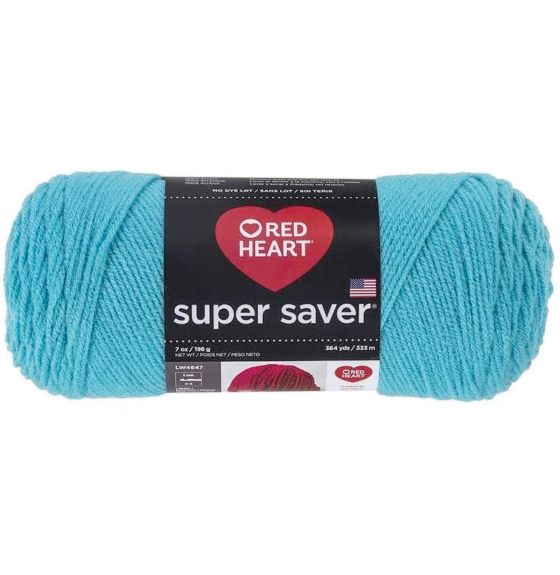 Laine Red Heart® Super Saver à 4 brins - Turquoise/Aigue-marine