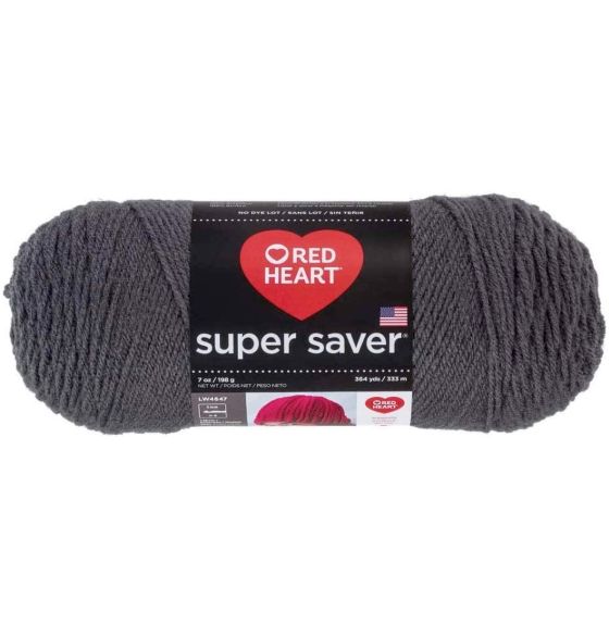 Red Heart&reg; Super Saver&reg; 4 Ply Yarn - Charcoal
