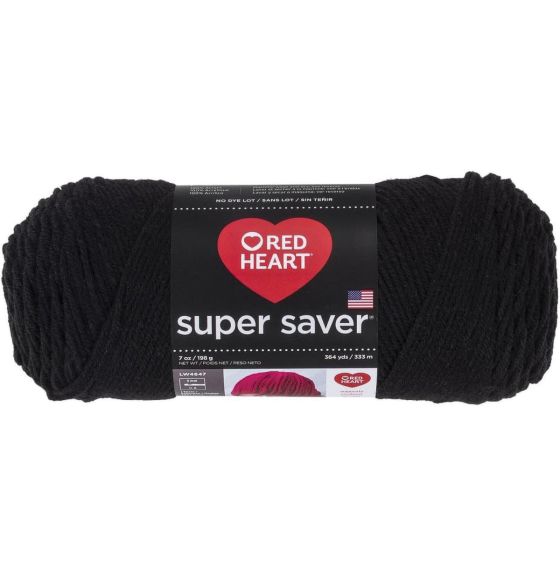 Red Heart&reg; Super Saver&reg; 4 Ply Yarn - Black