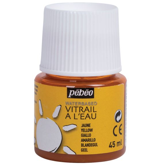 Pebeo Water Based Vitrail - 45ml (1.5oz) - Yellow