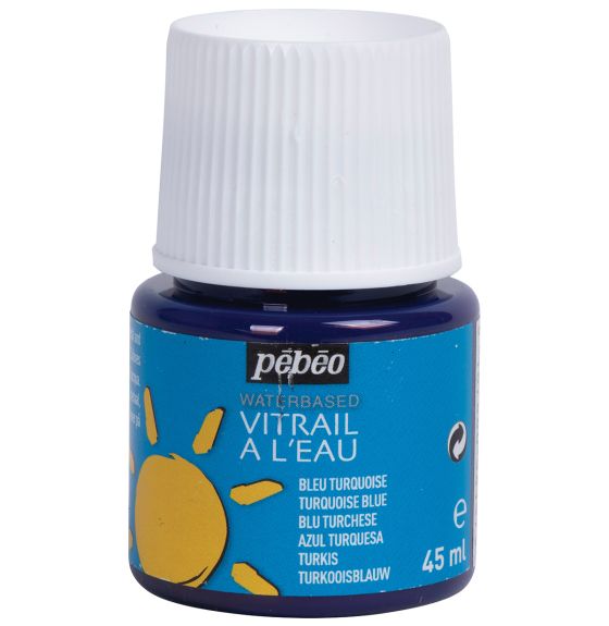 Pebeo Water Based Vitrail - 45ml (1.5oz) -Turquoise