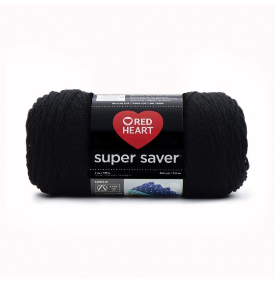 Red Heart&reg; Super Saver&reg; 4 Ply Yarn - Black