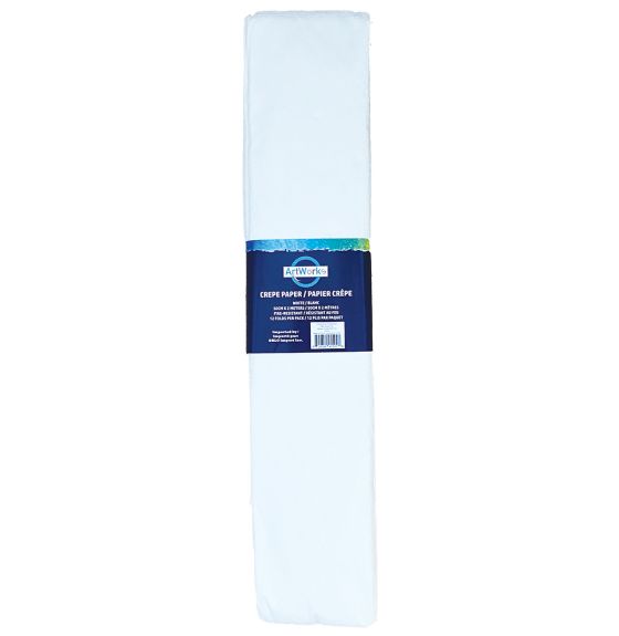 Crepe Paper - 50 cm x 200 cm - 12 Folds - White