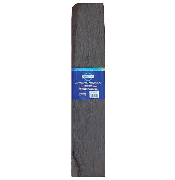 Crepe Paper - 50 cm x 200 cm - 12 Folds - Brown